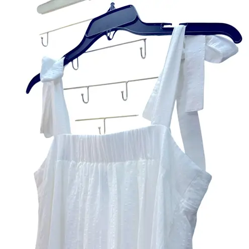 Haute Hippie bow straps boho white maxi dress Cottagecore coquette spring