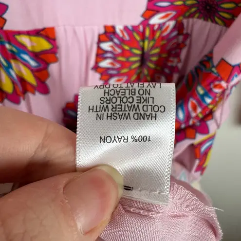 NWT Gibsonlook x Hi Sugarplum Blissful Blouson Dress Pink Floral Medallion Sz S