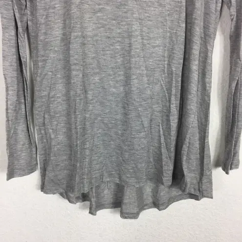 Johnny Was Calme Long Sleeve Top Small Light Grey Tencel Oversized Lightweight