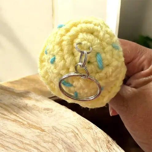 Handmade Crochet Ice Cream Cone Keychain | Amigurumi Dessert Bag Charm