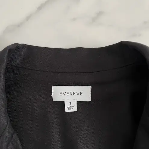 Evereve Brandi Linen Blazer Black Sz Small minimalist casual Chic classic Jacket