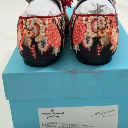 Vivienne Westwood NWOT Women's Floral Loafers - Red and Pink SIZE36