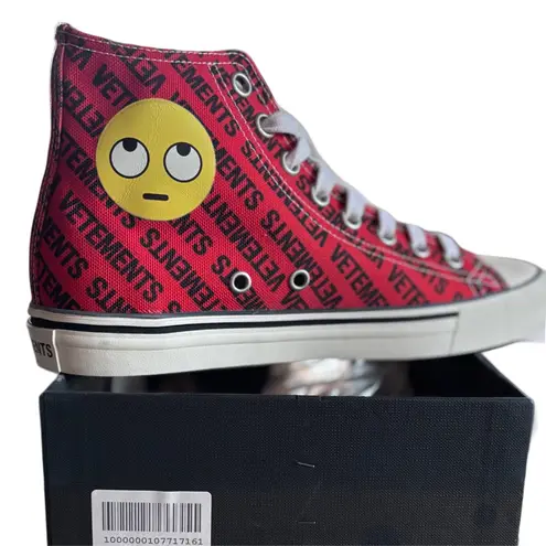 NIB VETEMENTS Printed Canvas Emoji High