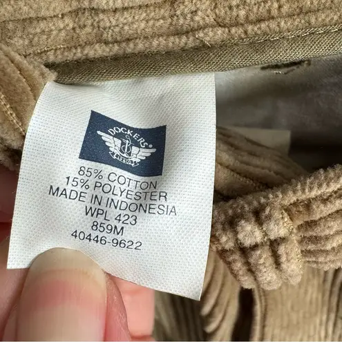 Dockers Vintage Khakis Loose Fit Pleated Cuffed Corduroy Trousers Pants 31/32