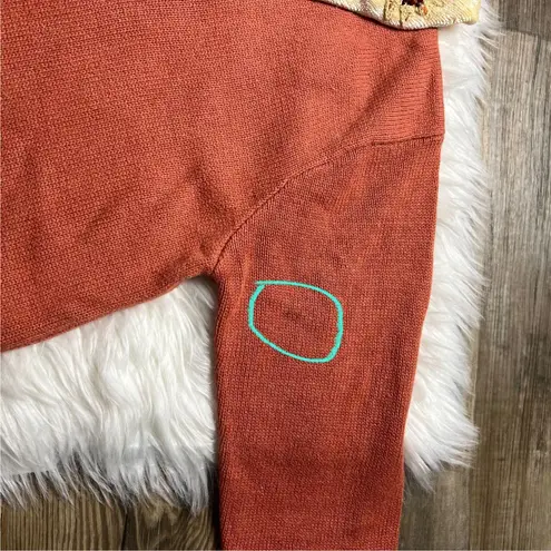 Storybook Knits vintage Autumn sunflowers embellished cardigan sweater