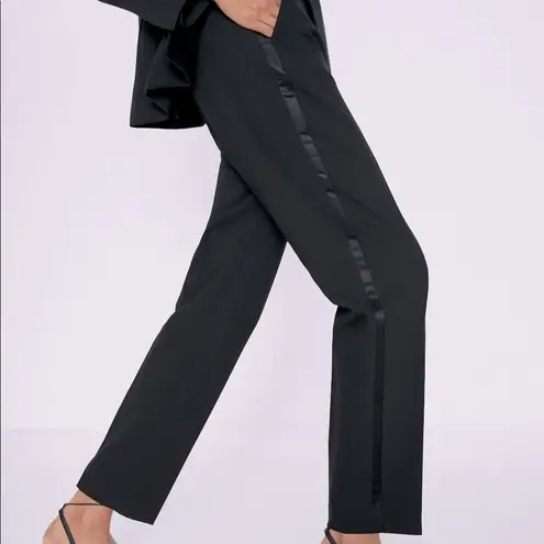 ZARA  MID-WAIST SKINNY TUXEDO TROUSERS PANT BLACK NEW