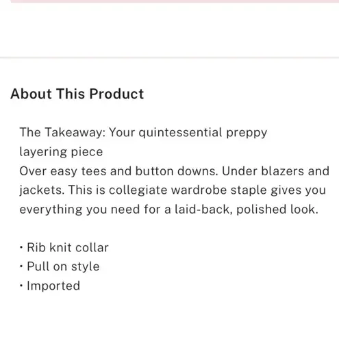 PINK - Victoria's Secret  collegiate knit sweater Vest S Cream and Green