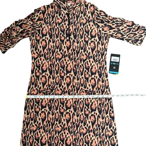 IBKUL Gemma Print Ruched Elbow Length Sleeve Dress
