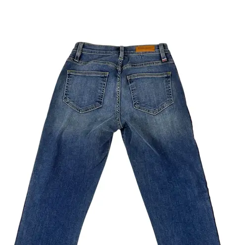 Etienne Marcel Full Side Zipper Ribbon Skinny Jeans Blue Size 25