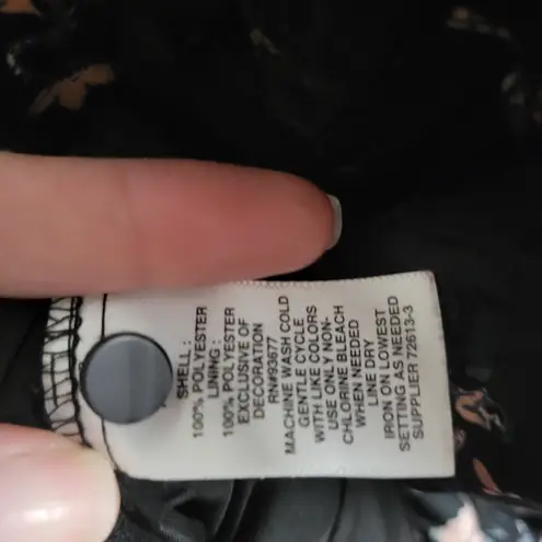 Belle Sky black floral lace contast choker maxi dress size xl