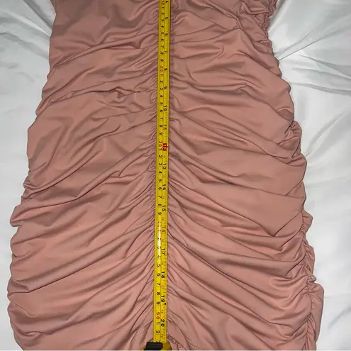 Fiesta Pink Strapless Bodycon Dress for Cocktail Nights Size L