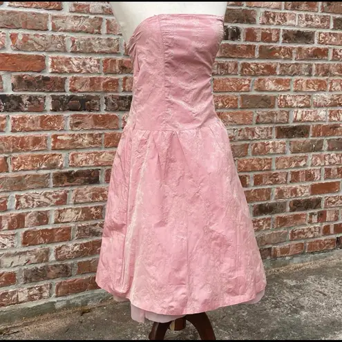 Nell Couture corset silk/polyester pink cocktail dress / 4 / Excellent condition