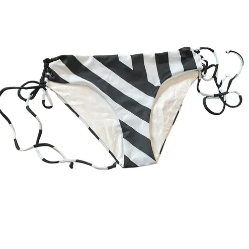 Tavik reversible bikini bottom blue black cabana stripe size S New White