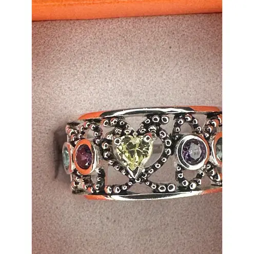 925 Sterling Silver Ring Natural Gemstone Jewelry Size 8