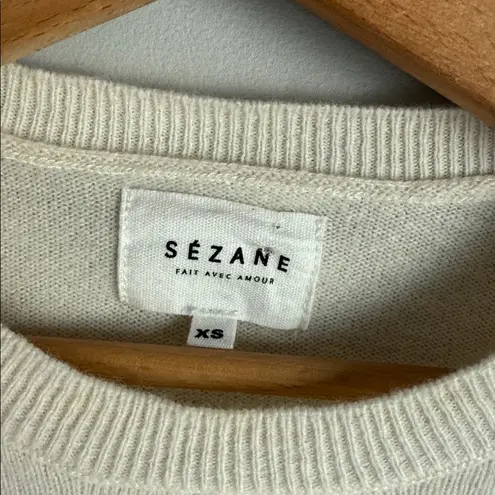 Sézane Andreas Jumper in ecru wool and cashmere XS