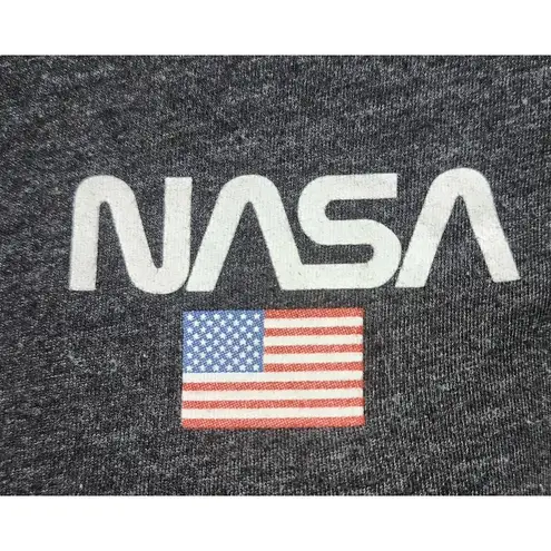 NASA American Flag Graphic Crop Top Space Agency Retro T
