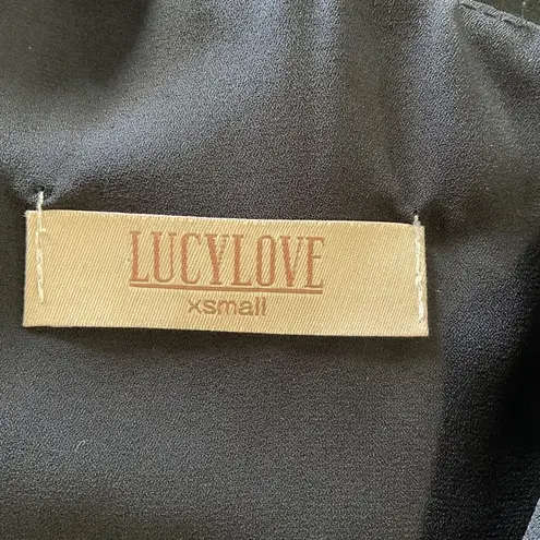 Lucy Love Black Lace Up Short Sleeve Shift Dress X-Small XS