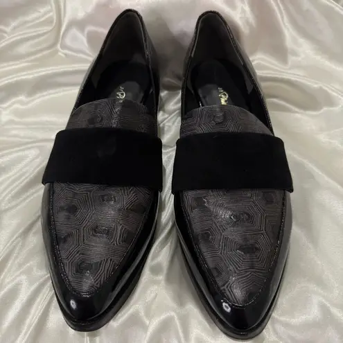 3.1 Phillip Lim Quinn Leather Loafers Tortoise Shell Suede Black Classic 38/8