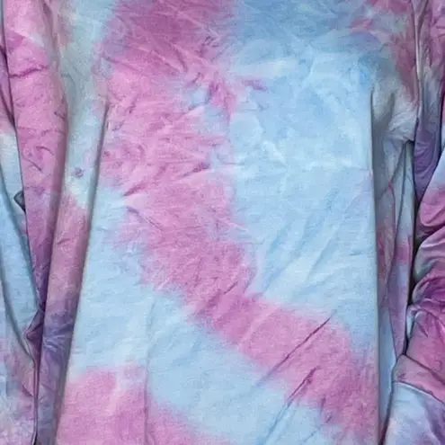 Zeagoo Sweatshirt Womens Medium Blue Purple Tie Dye Casual Lounge Athleisure
