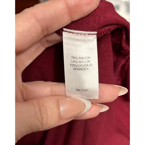 J. Jill M Wearever Collection Red Textured Knit Tunic Dress Minimalist Academia Size M