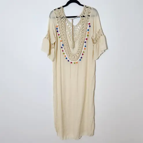 Cream Crochet Beach Cover