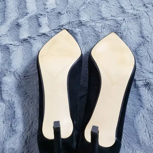 Dune London Suede Laser Cut Pointed Toe Heels