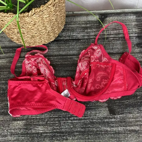 Wacoal Red & White 65769 Lost In Lace Underwire Bra 36D