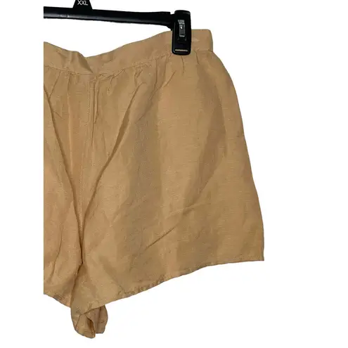 Amuse Society  Women's Shorts Relaxed Fit Hi-Waist Woven Beige Medium NWT