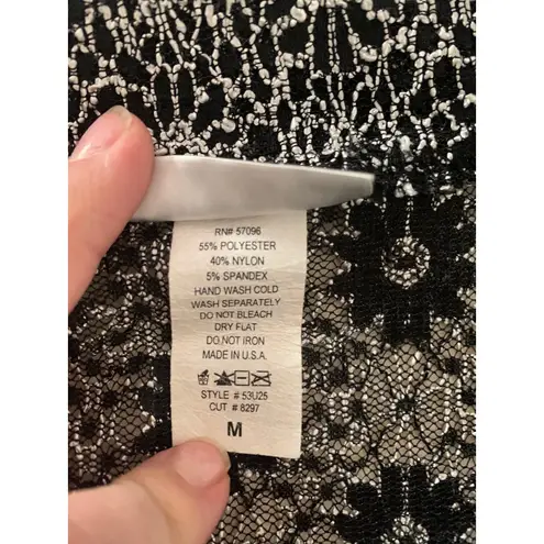 Nicola women's medium y2k black silver lace shirt whimsigoth 90s brat