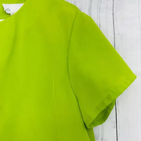 American Vintage Andre Sauvage (L)  80's Petite Womens Neon Green Top