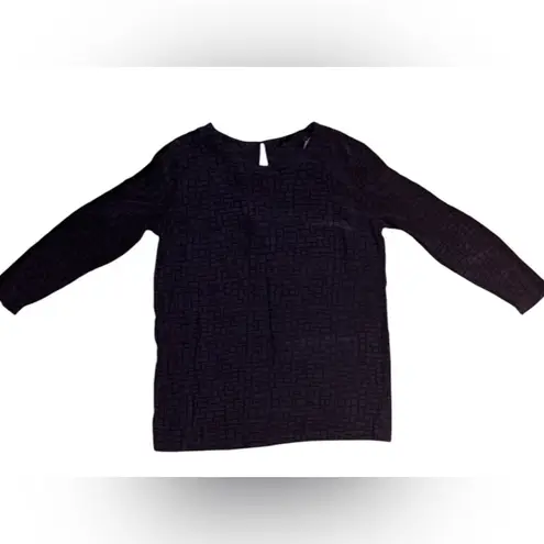 JUST FEMALE Navy Blue & Red Checkered Window Merle Long