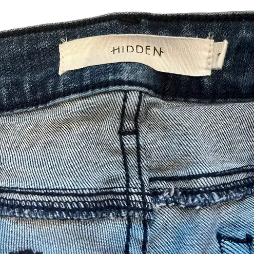 Hidden Distressed/Destroyed Ankle Jeans Blue Size 28