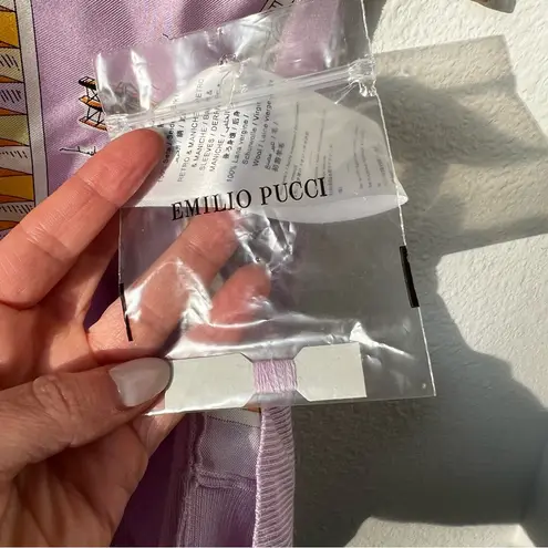 Emilio Pucci NWT Astrolabio Print Sleeveless Sweater Top in Purple