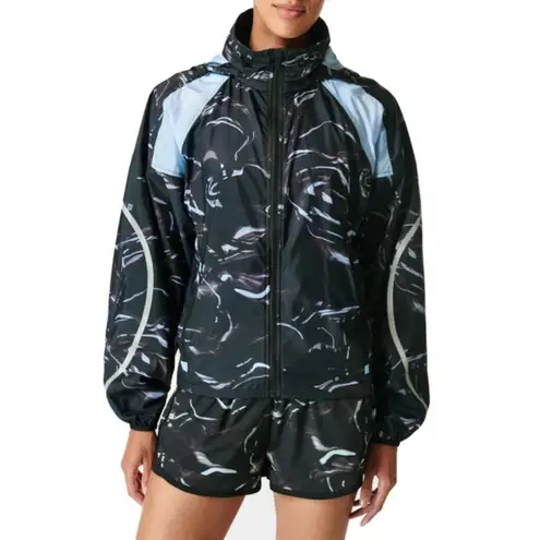 Sweaty Betty Reflective Water Resistant Pack Away Jacket Size 8-10 Full Zip