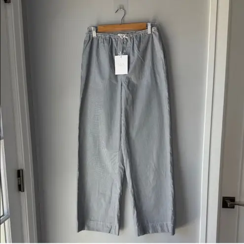 NWT NIA Small The Adnan Pants Pinstriped Black