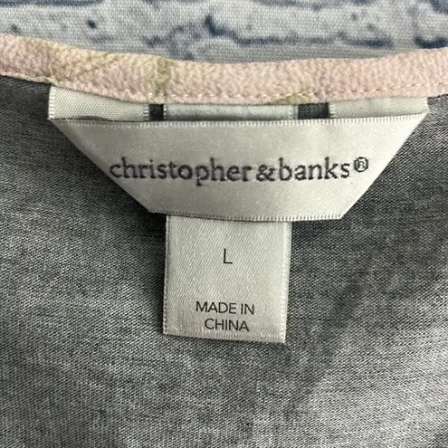 Christopher & Banks Christopher & Banks Floral Print Women's Top Size Large Blouse