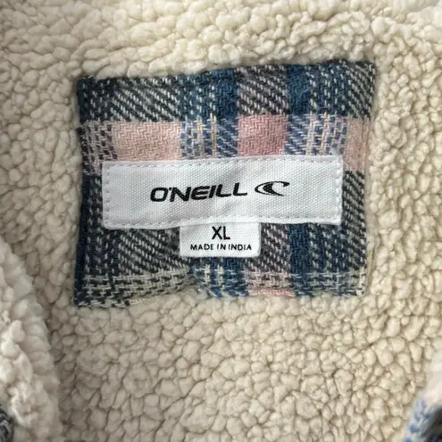 O'Neill  Size XL Plaid Flannel Sherpa Fleece Lined Shacket Button Up Shirt thumbnail 7