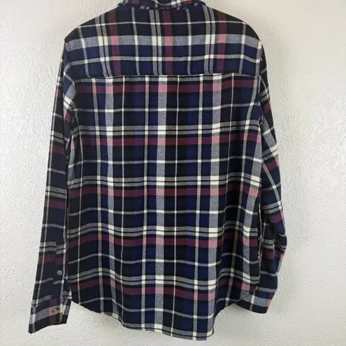 Jachs Girlfriend Plaid Flannel Shirt Eclectic Grandpa Colorful Women's Small