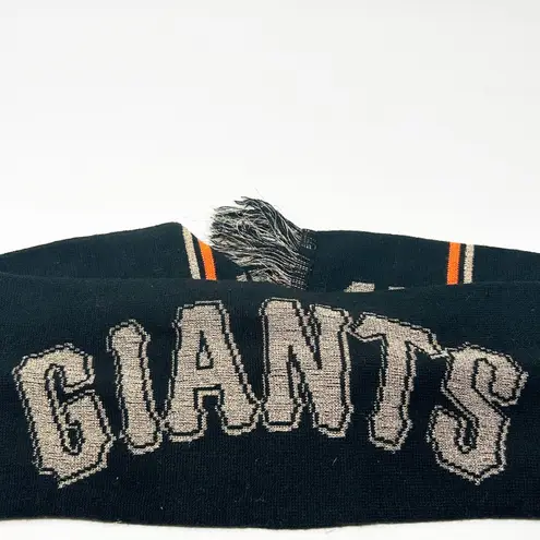 San Francisco SF Giants MLB Scarf Forever Collectibles Fringe Knit Baseball Black