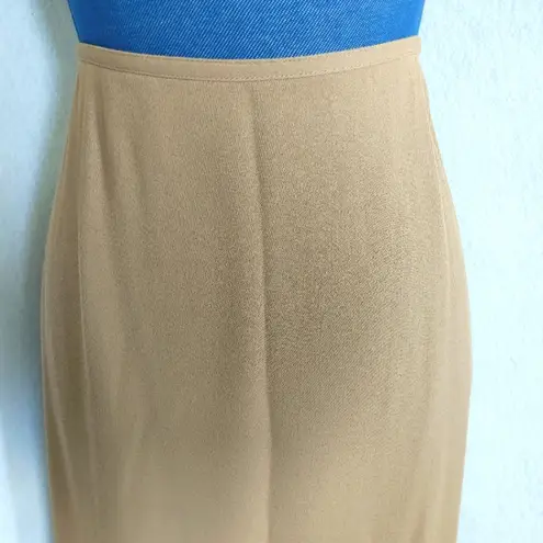 Ellen Tracy Camel Side Slit Long Skirt