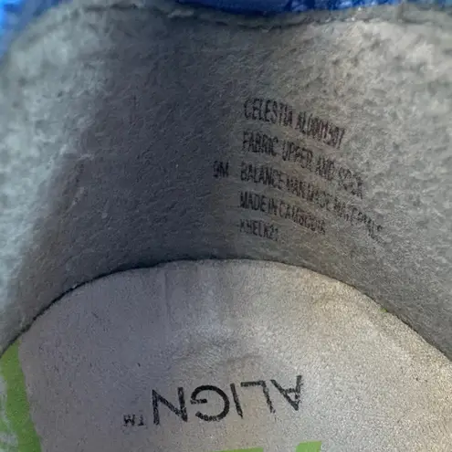 Align Celestia Shoes Sz 9M Marina Blue Fabric Upper Lightweight Nursing Slip On