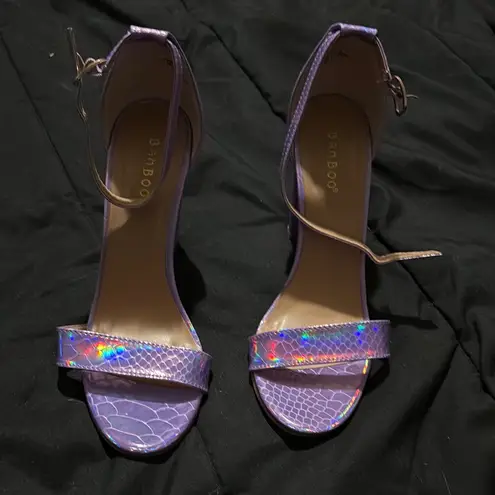 Bamboo  Holographic Purple Heels