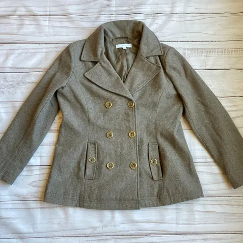 New York & Co. Wool Blend Double Breasted Winter Peacoat Size L