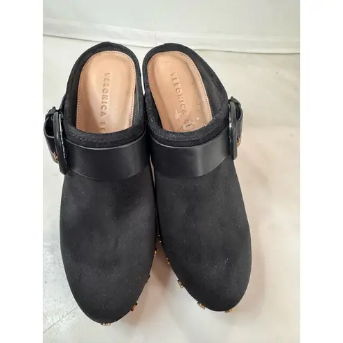 Veronica Beard  black Dacey Suede Mule Clogs size 5.5