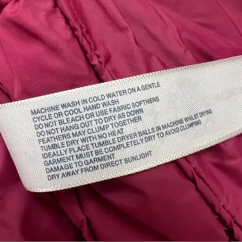 Fat Face Lightweight Puffer Coat Down Jacket Navy Burgundy Size Medium Blue - Image 9