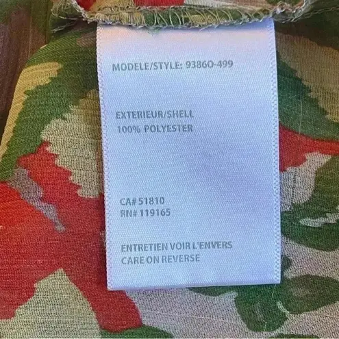 Tribal Boho Peasant Sheer Blouse Size 6 Southwestern Aztec Hippie Flowy Colorful