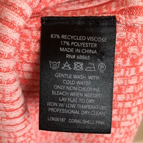 Le Ore Women’s Rimini Ribbed Knit Pink Mother Pearl Buttons Racerback Tank Dress Size M