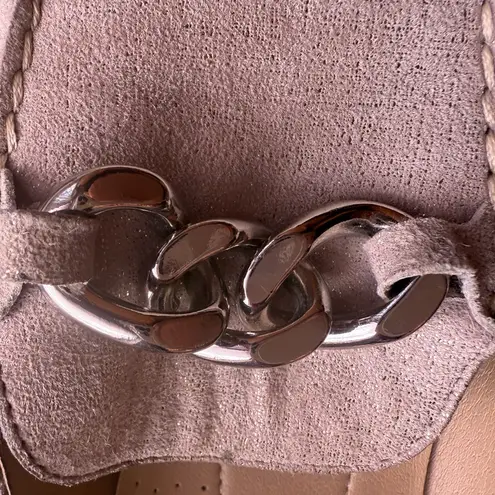 Donald Pliner  Women's Bless 8.5 B  Distressed Metallic Mules Light Pink  Taupe