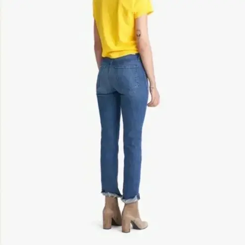 50 Mother High Waisted Rascal Ankle Slit Flip in Double Shot Espresso Blue Size 24 - Image 3