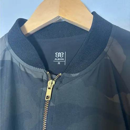 ALBION FIT Women's Camouflage Bomber Jacket- Size Medium